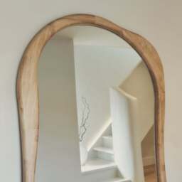 Arcurva - Extra Large Full Length Light Wood Irregular Mirror 190cm x 120cm - thumbnail 5