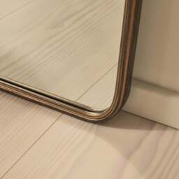 Louis - Antique Bronze Full Length Curved Metal Mirror 180cm x 100cm - thumbnail 6