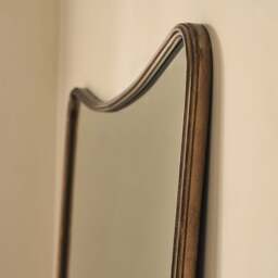 Louis - Antique Bronze Full Length Curved Metal Mirror 180cm x 100cm - thumbnail 5