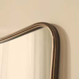 Louis - Antique Bronze Full Length Curved Metal Mirror 180cm x 100cm - thumbnail 4