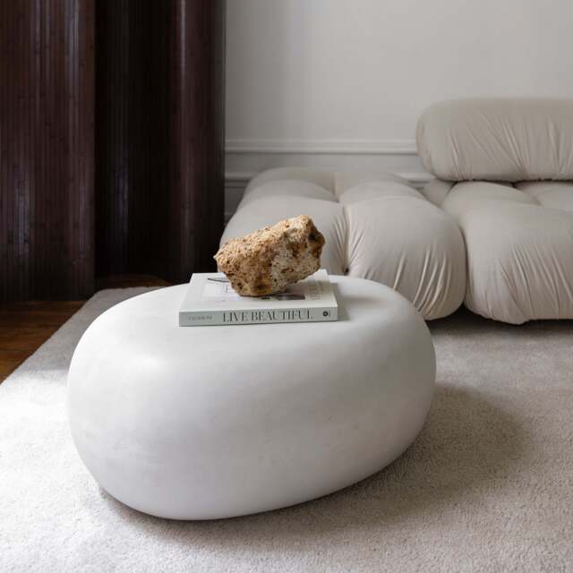 Zola - Minimal Concrete Pebble Coffee Table Large - image 1