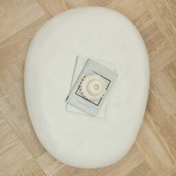 Zola - Minimal Concrete Pebble Coffee Table Large - thumbnail 6