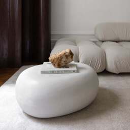 Zola - Minimal Concrete Pebble Coffee Table Large - thumbnail 1