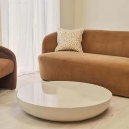Rivington - High Gloss Ivory Large Round Coffee Table - thumbnail 3
