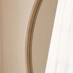Arden - Large Concrete Round Wooden Wall Mirror 90cm x 90cm - thumbnail 5