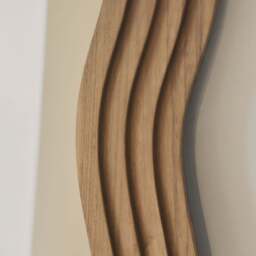 Luciana - Full Length Wave Warm Wood Extra Large Mirror 180cm x 105cm - thumbnail 5