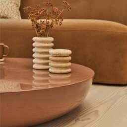 Rivington - High Gloss Mocha Large Round Coffee Table - thumbnail 4