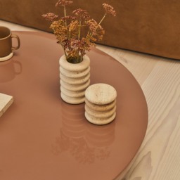 Rivington - High Gloss Mocha Large Round Coffee Table - thumbnail 2