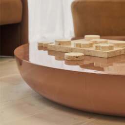 Rivington - High Gloss Mocha Large Round Coffee Table - thumbnail 6