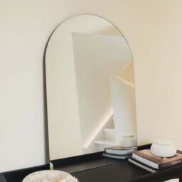 Edge - Frameless Arched Modern Mirror 90cm x 60cm - thumbnail 1