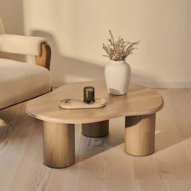 Savanna - Washed Wood Irregular Wooden Coffee Table - image 1