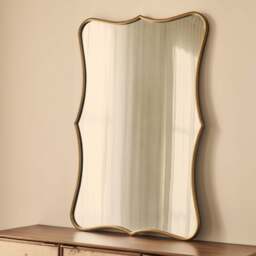 Elise - Gold Art Deco Metal Overmantle Mirror 120cm x 80cm - thumbnail 4