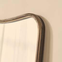 Louis - Antique Bronze Full Length Curved Metal Mirror 160cm x 60cm - thumbnail 6