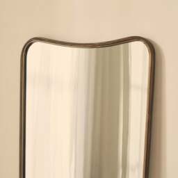 Louis - Antique Bronze Full Length Curved Metal Mirror 160cm x 60cm - thumbnail 5