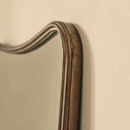 Louis - Antique Bronze Full Length Curved Metal Mirror 160cm x 60cm - thumbnail 3