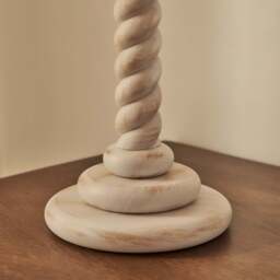 Cordelia - White Washed Wood Pleated Shade Table Lamp - thumbnail 5