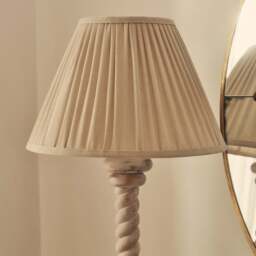 Cordelia - White Washed Wood Pleated Shade Table Lamp - thumbnail 6