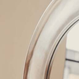 Porta - Full Length Arched Brushed Chrome Large Mirror 180cm x 70cm - thumbnail 3