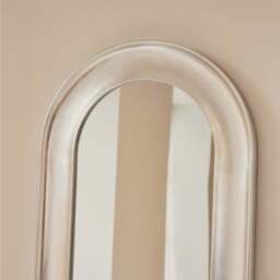 Porta - Full Length Arched Brushed Chrome Large Mirror 180cm x 70cm - thumbnail 6