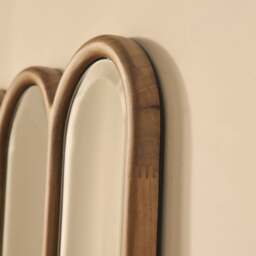 Reims - Warm Wood Full Length Arched Panel Wooden Mirror 180cm x 80cm - thumbnail 4