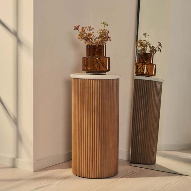Cove - Warm Wood Ribbed Plinth - image 1