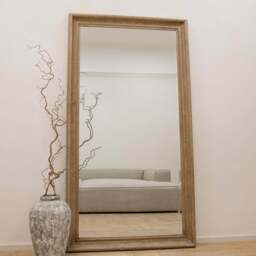 Antoine - Full Length Extra Large Washed Wood Rectangular Mirror 185cm x 100cm - thumbnail 4
