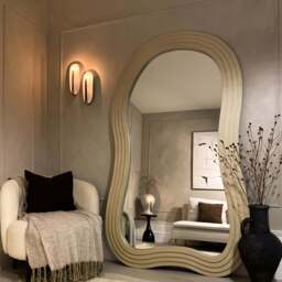 Luciana - Full Length Irregular Concrete Extra Large Mirror 200cm x 120cm - thumbnail 2