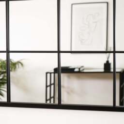Brooklyn - Large Black Metal Mirror 140cm x 70cm - thumbnail 3