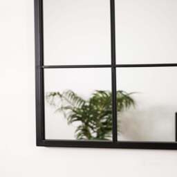 Brooklyn - Large Black Metal Mirror 140cm x 70cm - thumbnail 4