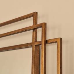 Amalfi - Large Gold Rectangular Metal Mirror 140cm x 70cm - thumbnail 3