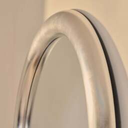 Obsidian - Full Length Arched Brushed Chrome Extra Large Mirror 200cm x 120cm - thumbnail 3