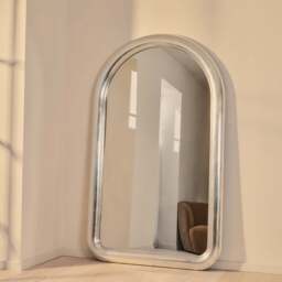 Obsidian - Full Length Arched Brushed Chrome Extra Large Mirror 200cm x 120cm - thumbnail 4