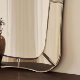 Florence - Bronze Bevelled Edge Art Deco Overmantle Mirror 90cm x 70cm - thumbnail 5