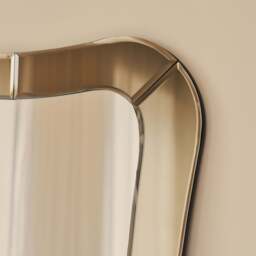 Florence - Bronze Bevelled Edge Art Deco Overmantle Mirror 90cm x 70cm - thumbnail 2