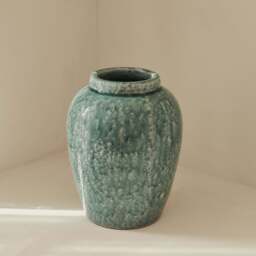Portera - Coral Blue Gloss Ceramic Vase - thumbnail 4