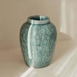 Portera - Coral Blue Gloss Ceramic Vase - thumbnail 2