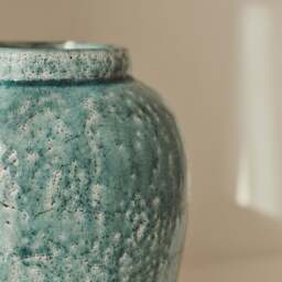 Portera - Coral Blue Gloss Ceramic Vase - thumbnail 5