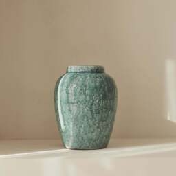 Portera - Coral Blue Gloss Ceramic Vase - thumbnail 1