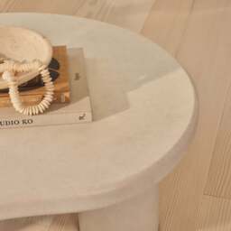 Savanna - Large Concrete Irregular Wooden Coffee Table - thumbnail 6