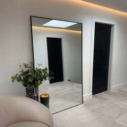 Theo - Full Length Black Extra Large Metal Mirror 190cm x 120cm - thumbnail 6