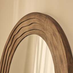 Lucelle - Extra Large Full Length Warm Wood Arched Mirror 200cm x 100cm - thumbnail 4