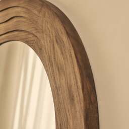 Lucelle - Extra Large Full Length Warm Wood Arched Mirror 200cm x 100cm - thumbnail 6