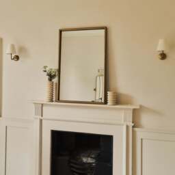 Corra - Gold Rope Twist Metal Overmantle Mirror 90cm x 60cm - thumbnail 5