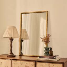 Corra - Gold Rope Twist Metal Overmantle Mirror 90cm x 60cm - thumbnail 1