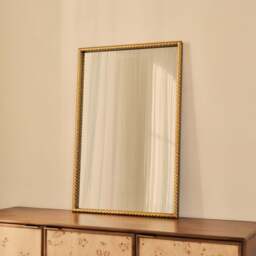 Corra - Gold Rope Twist Metal Overmantle Mirror 90cm x 60cm - thumbnail 4