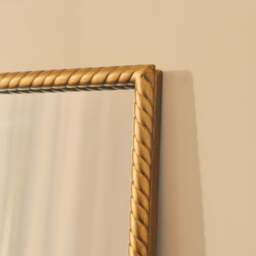 Corra - Gold Rope Twist Metal Overmantle Mirror 90cm x 60cm - thumbnail 2