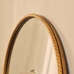 Corra - Gold Rope Twist Round Metal Wall Mirror 90cm x 90cm - thumbnail 6