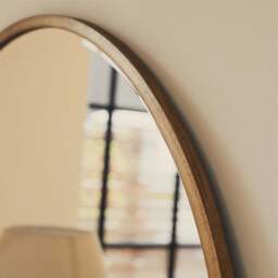 Higgins - Gold Metal Modern Round Wall Mirror 100cm x 100cm - thumbnail 6