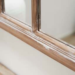 Sasha - Oak Shabby Chic Rectangular Window Mirror 134cm x 70cm - thumbnail 4