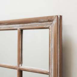 Sasha - Oak Shabby Chic Rectangular Window Mirror 134cm x 70cm - thumbnail 3